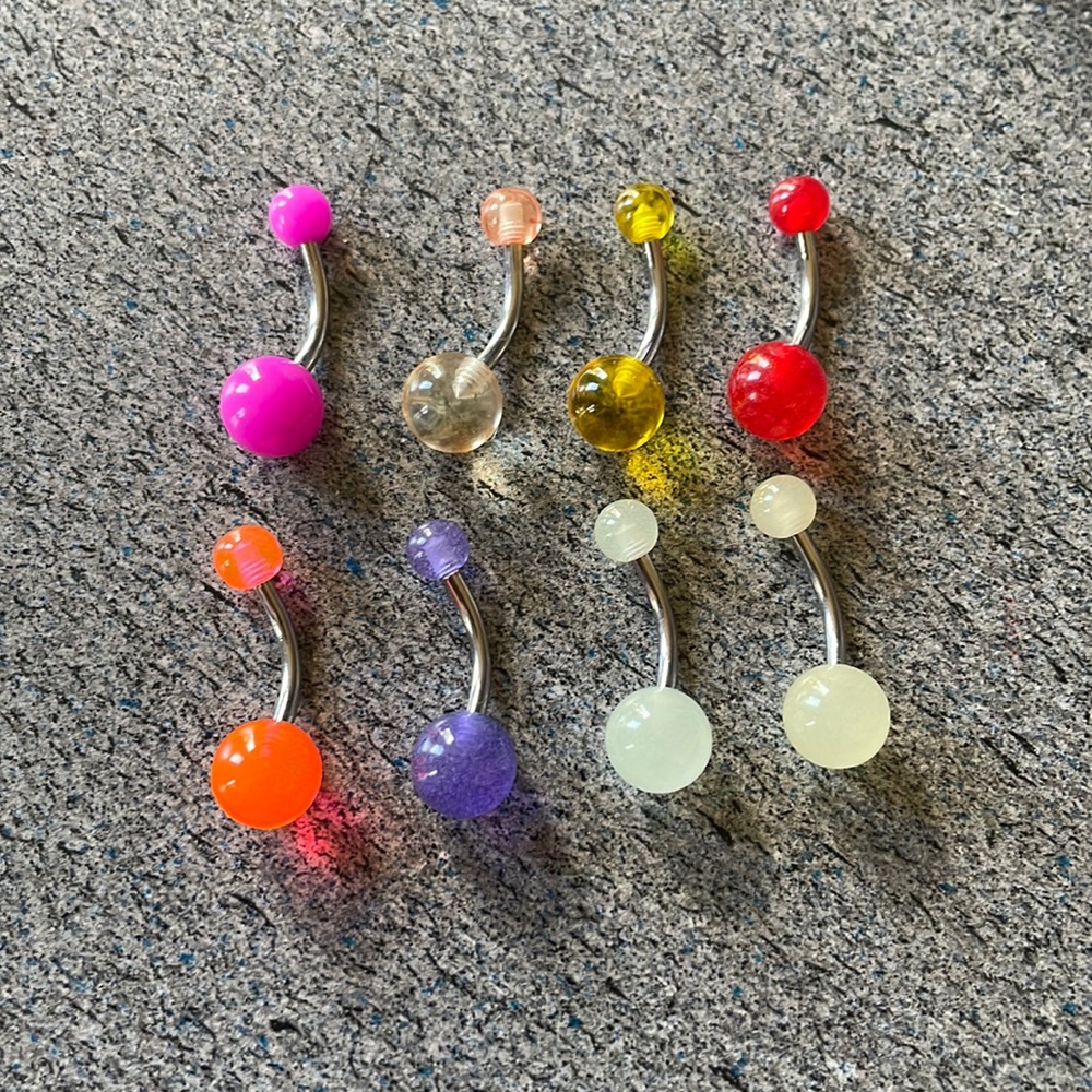 8 Pack of Body Candy Belly Button Rings